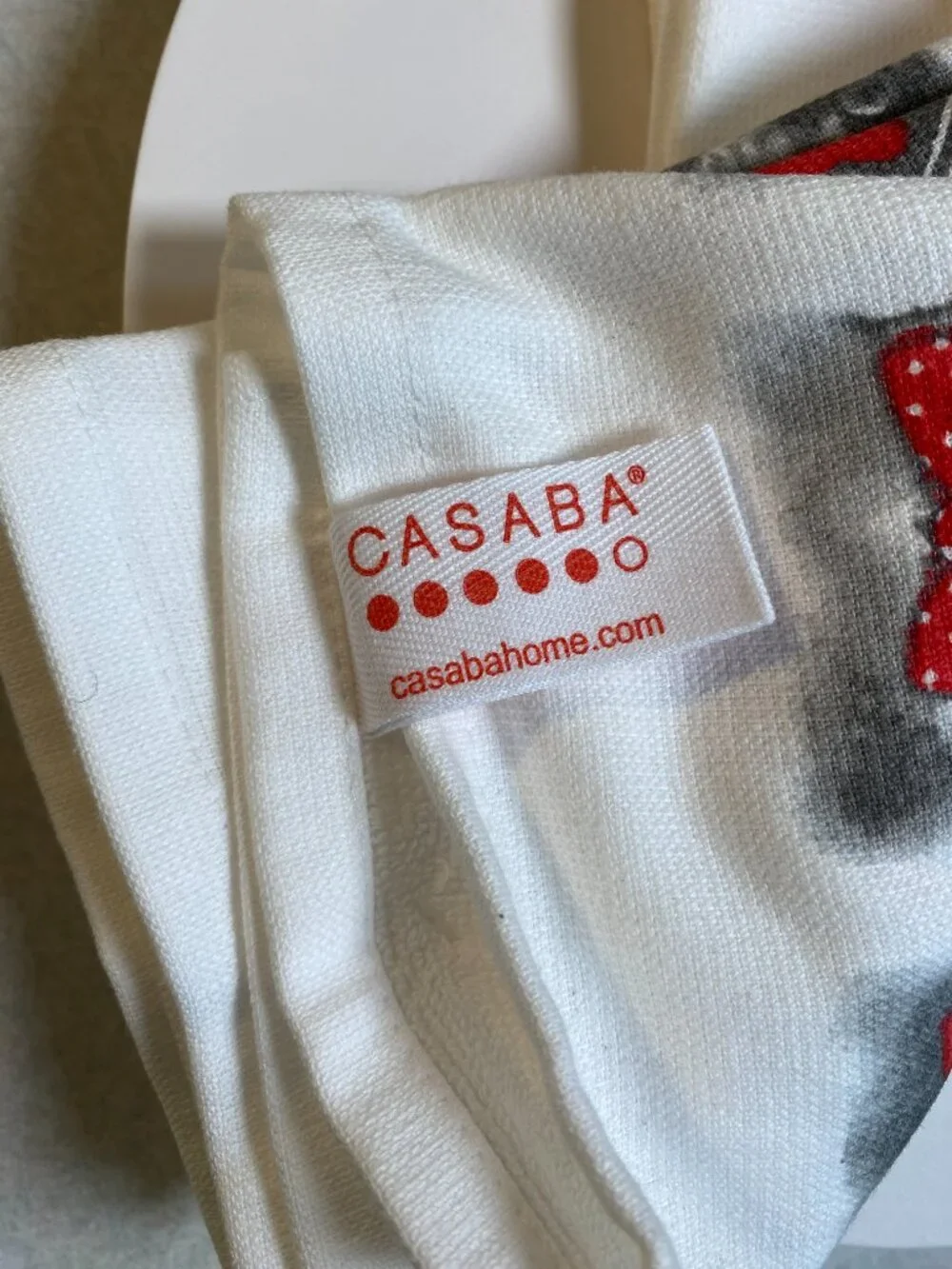 CASABA Christmas Cat Kitchen Towels Set of 2 100% Cotton NWT